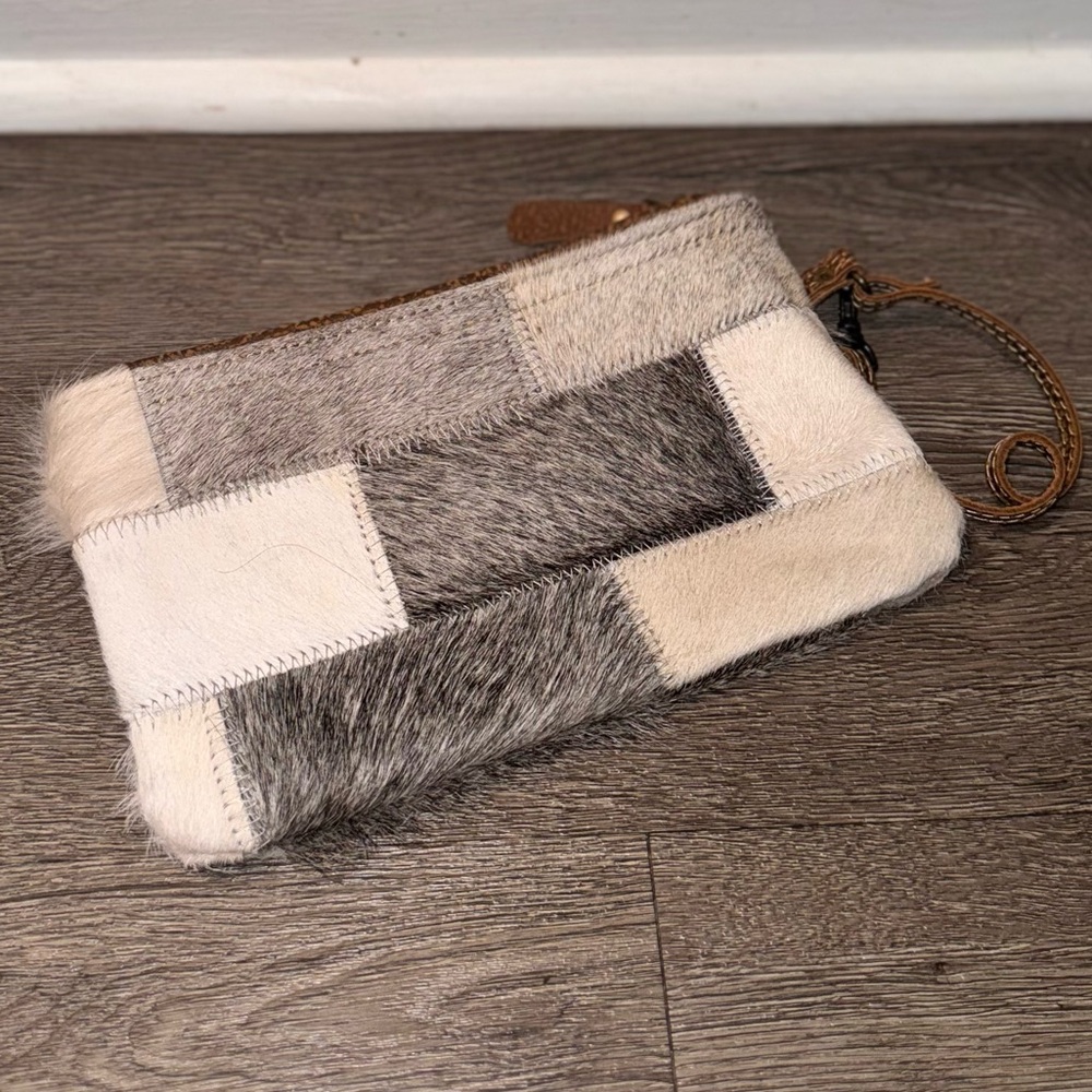 Myra Cowhide Wristlet